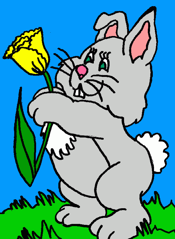 BUNNY RABBIT! coloring page