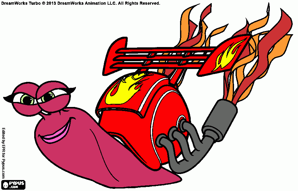 Burn Snail coloring page