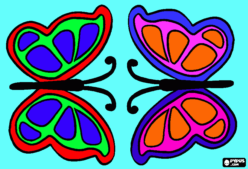 butterflies coloring page