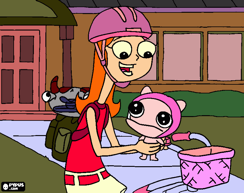candace flynn coloring page