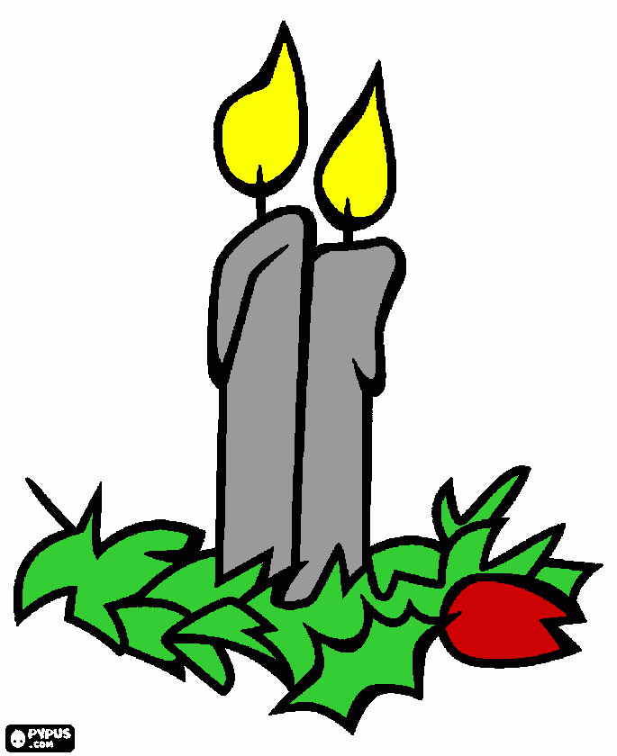 candiles for two coloring page