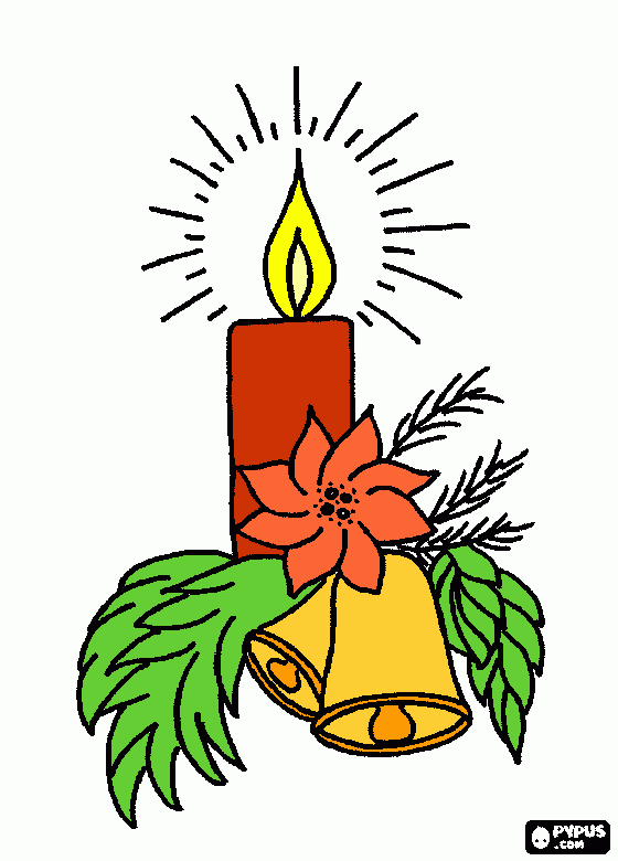Candles coloring page