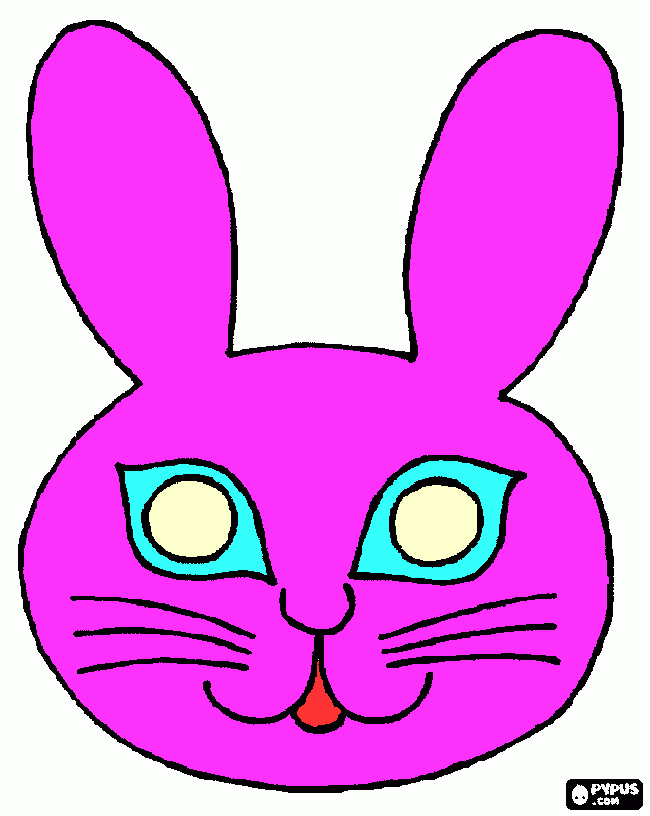 carnival bunny coloring page