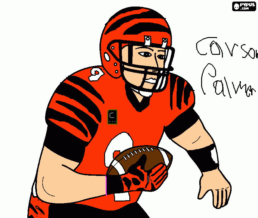 carson palmer coloring page