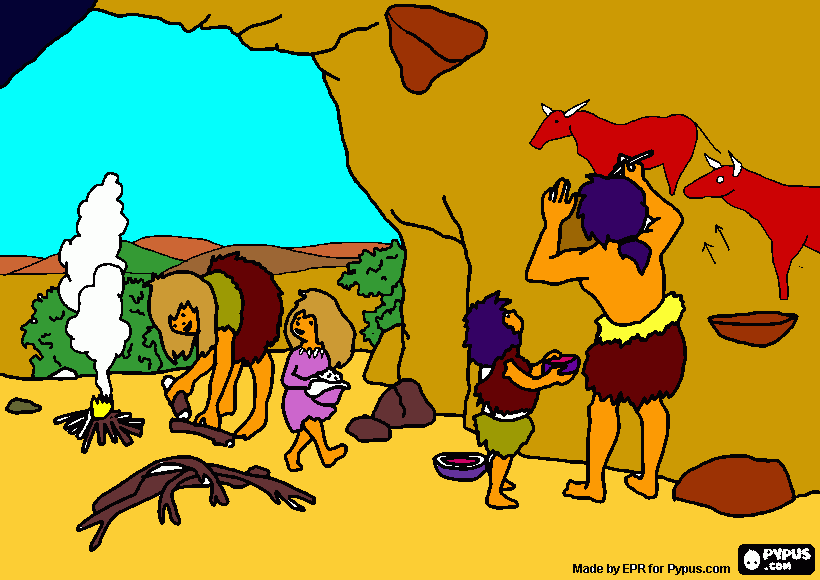 CAVEMAN coloring page