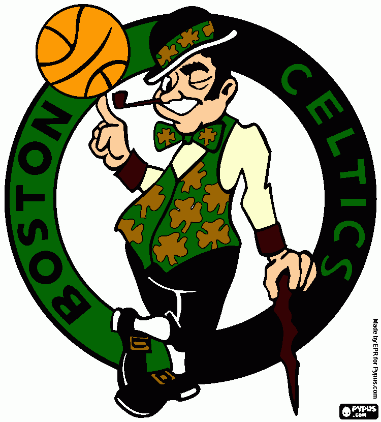 celtics logo coloring page