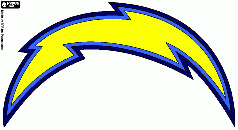 Chargers logo coloring page