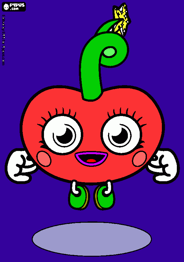 cherry coloring page