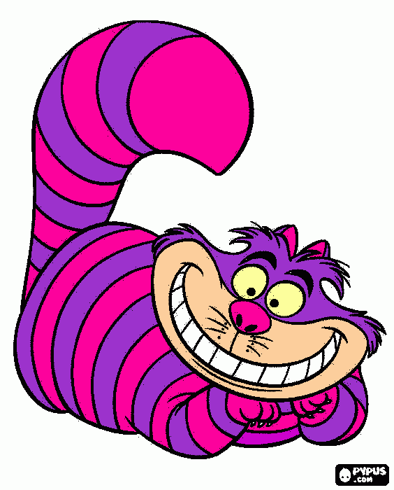 chessire cat coloring page