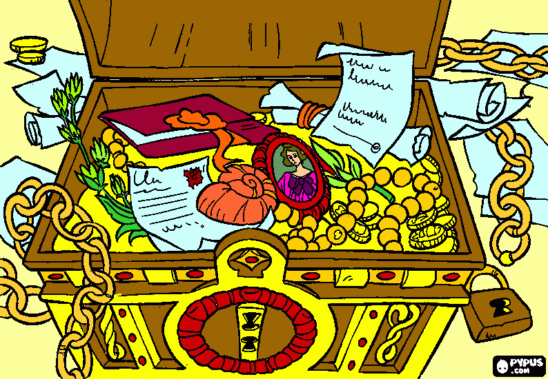 Chest coloring page