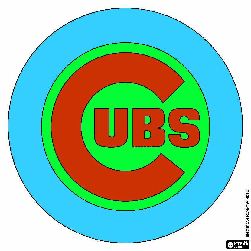 chicago cubs coloring page