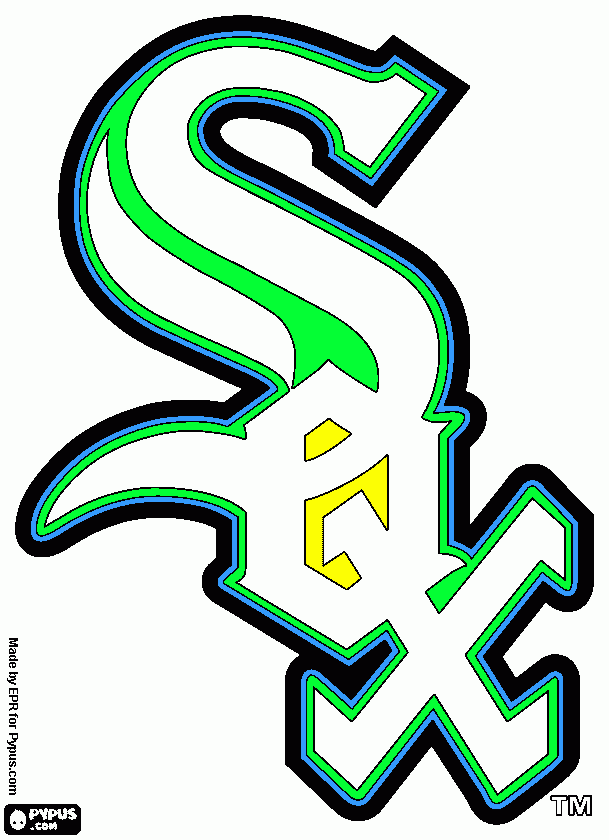 chicago white sox coloring page