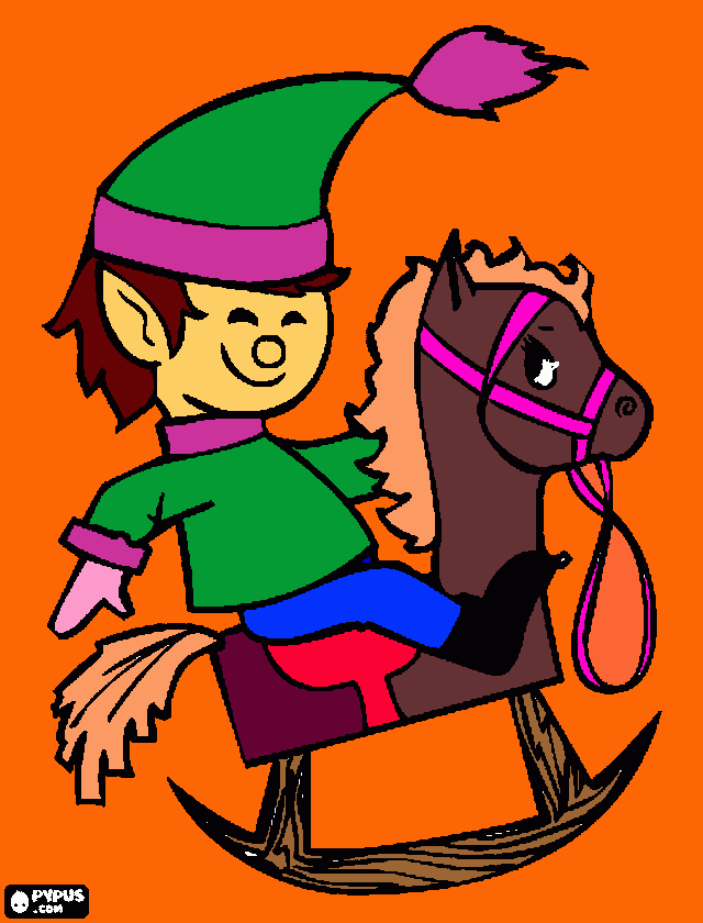 christmas elf from morgan coloring page