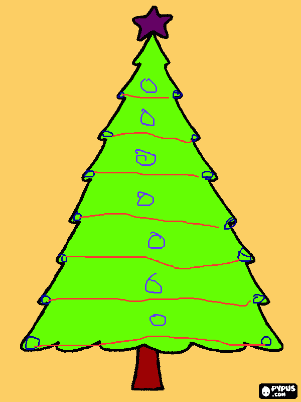 christmas tree coloring page