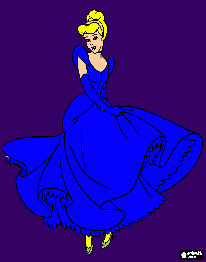 cinderlla coloring page