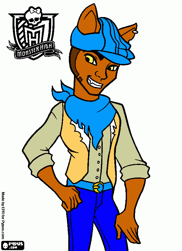Clawd Wolf coloring page