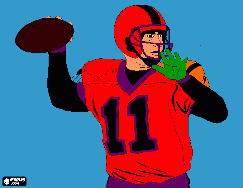 clemson QB coloring page