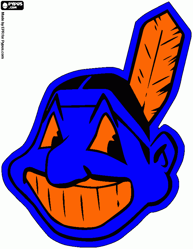 cleveland indians coloring page