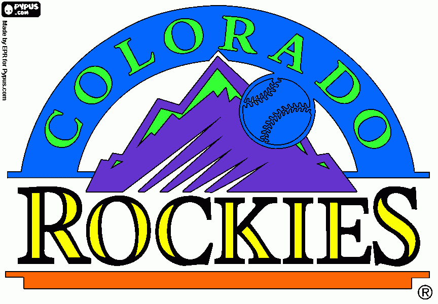colorado rockies coloring page