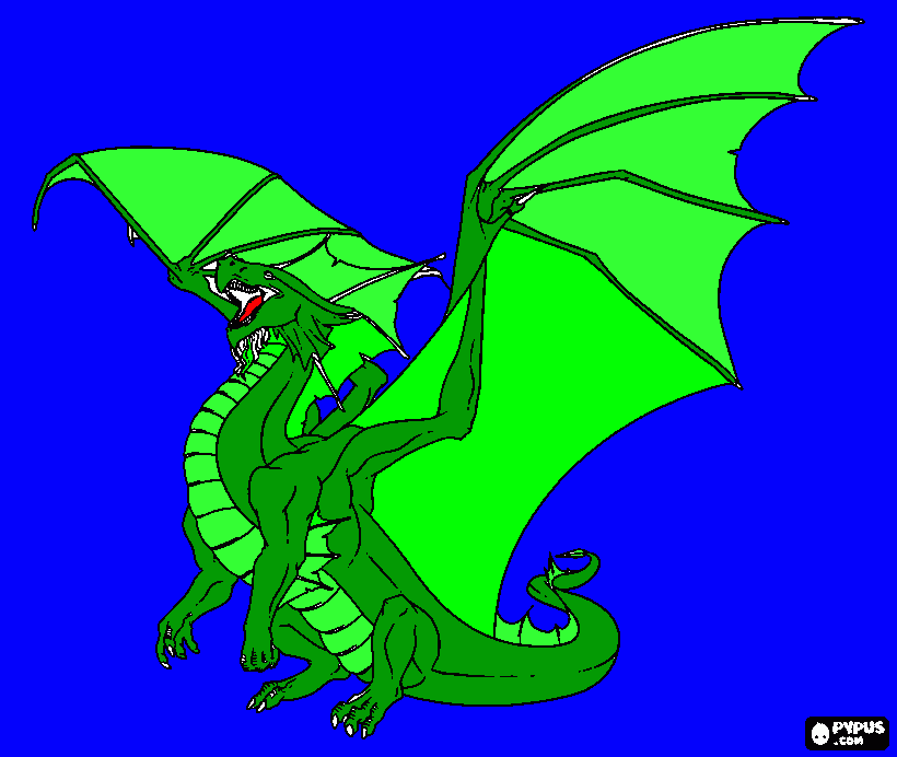 cool dargon coloring page