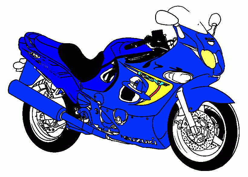 cop motorcycle coloring page