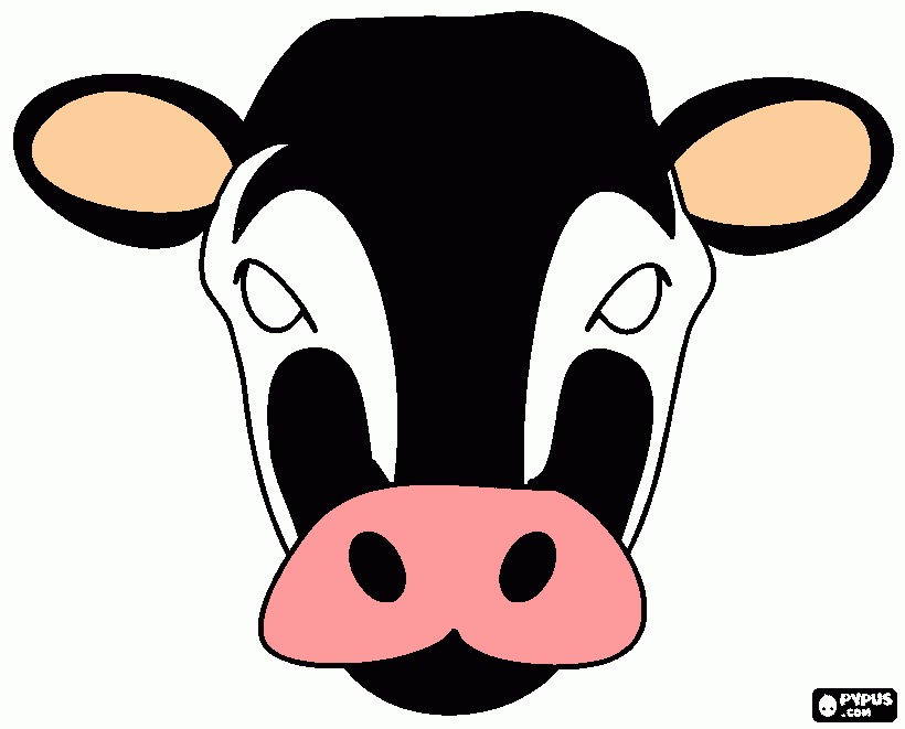 cow mask coloring page