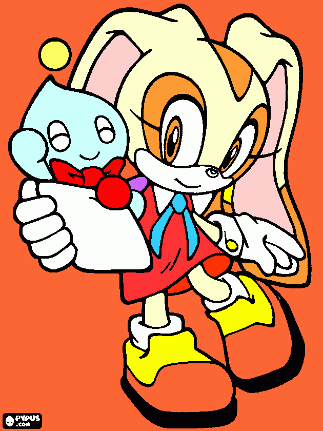 Cream the Rabbit coloring page