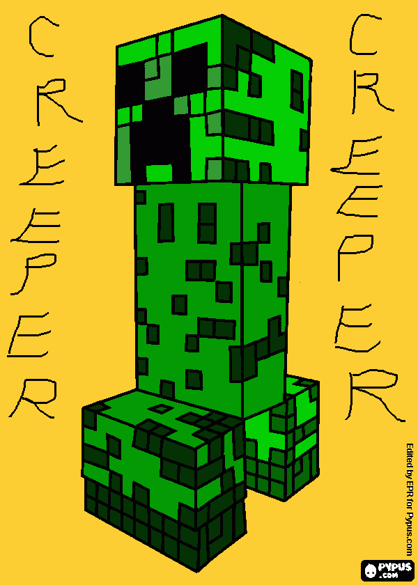 Creeper coloring page