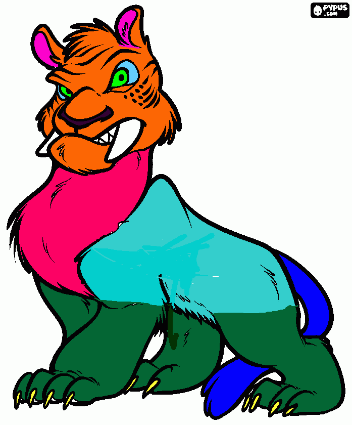 croods tiger coloring page