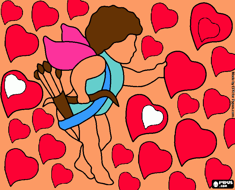 Cupid coloring page