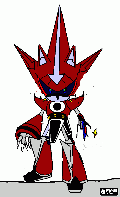 Cyber sonic 24 coloring page