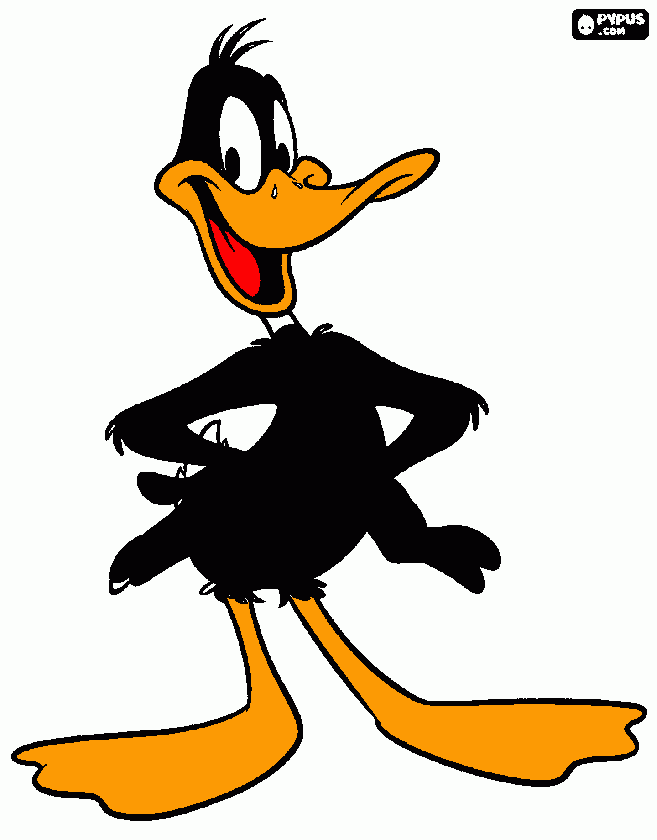 daffy duck a grumpy duck coloring page