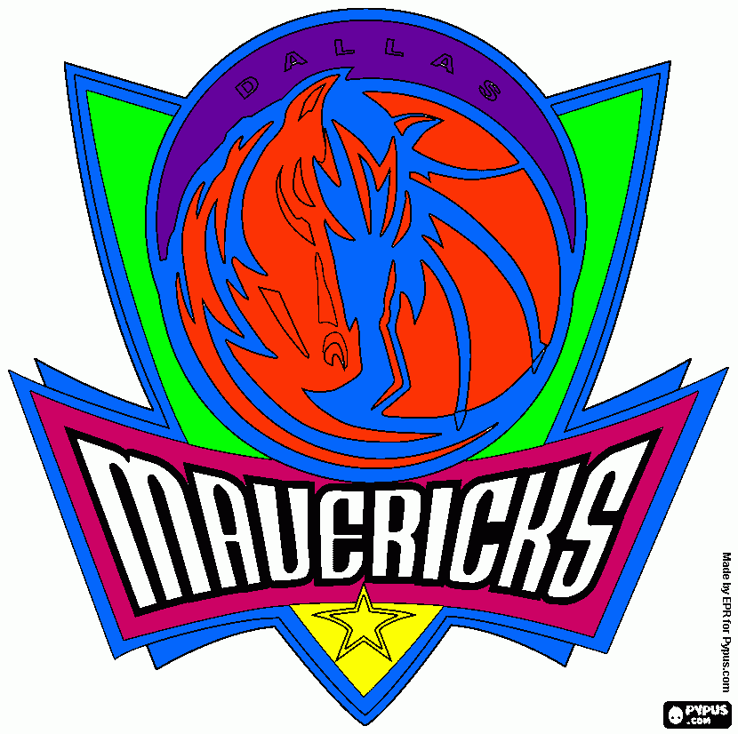 DALLAS MAVERICKS coloring page