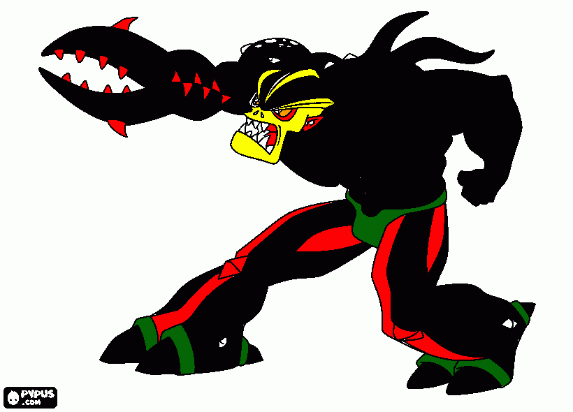 dark of the night gormiti coloring page
