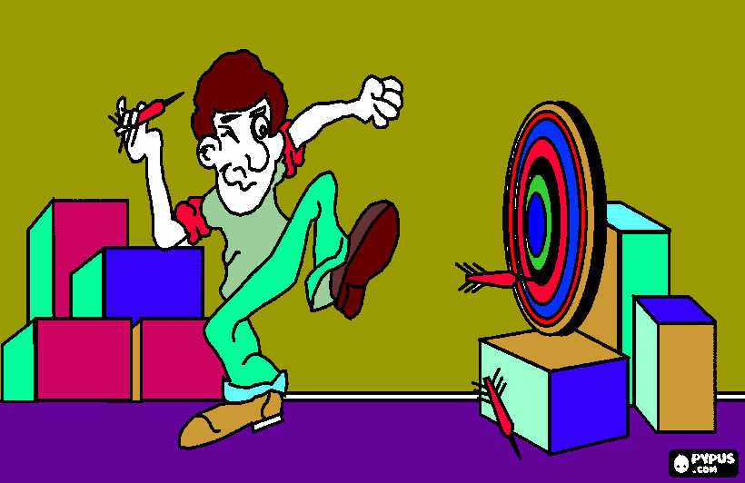 darts coloring page