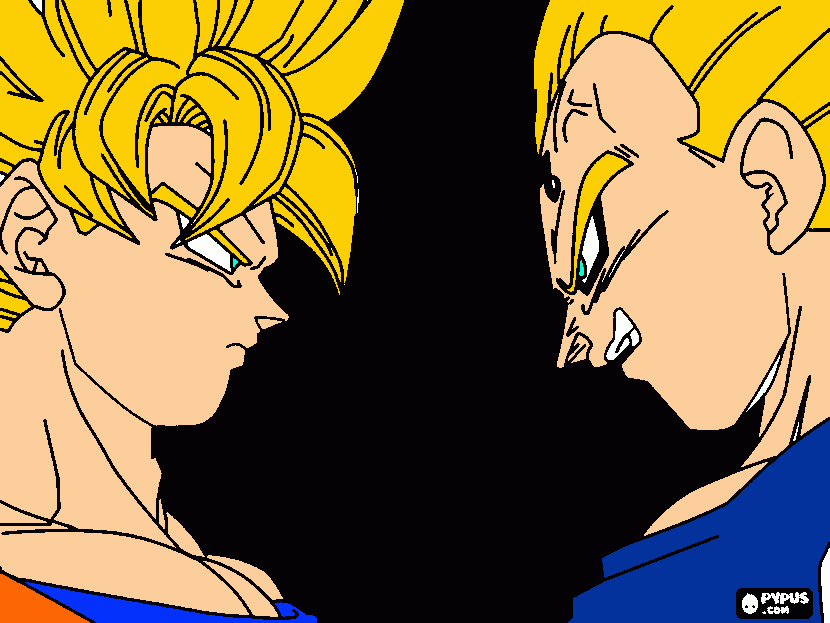 dbz color coloring page