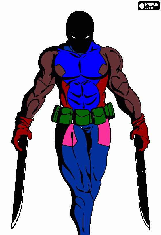 deadpool coloring page