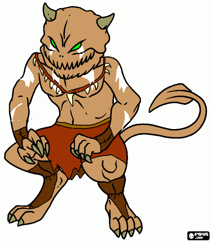 demon hunter chieftain  coloring page