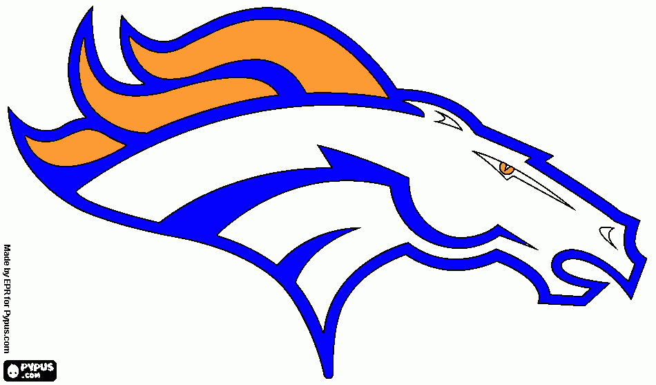denver broncos logo coloring page