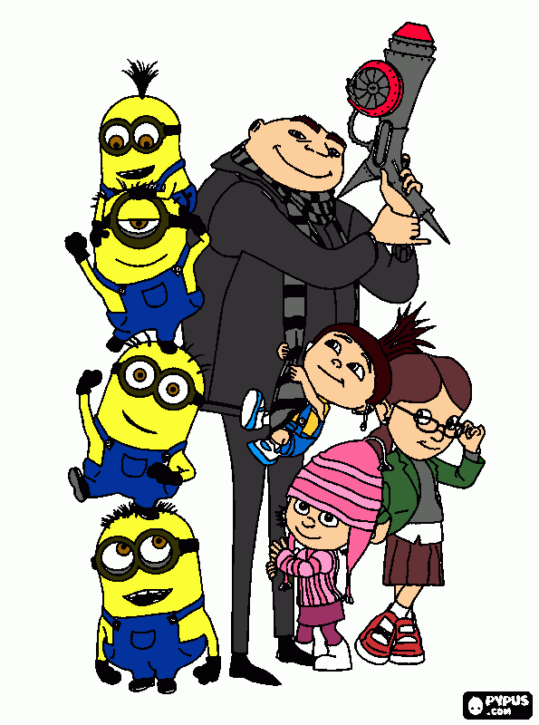 despicable coloring page