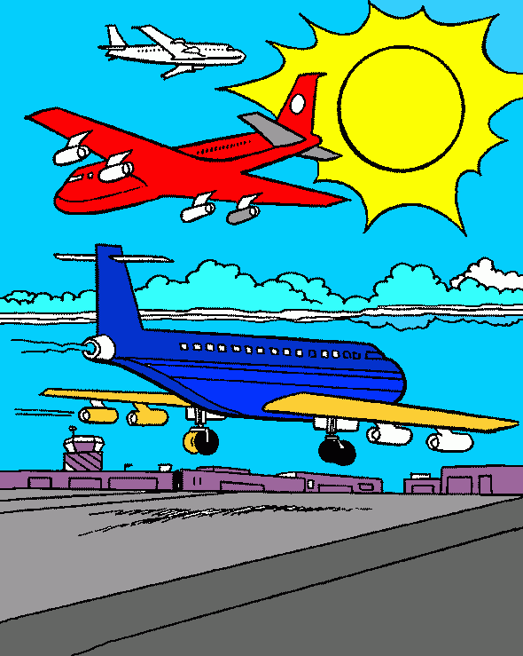 dibujo de aviones coloring page