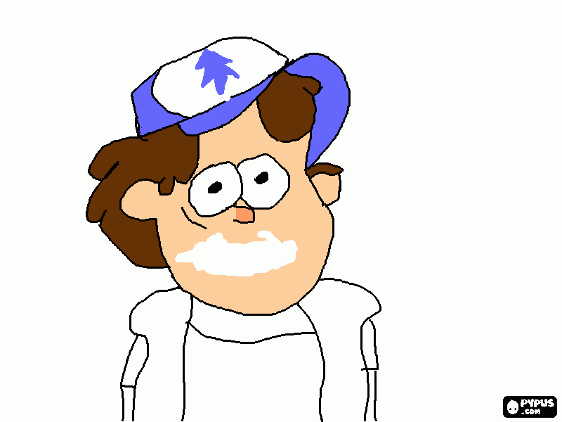 dipper pines coloring page