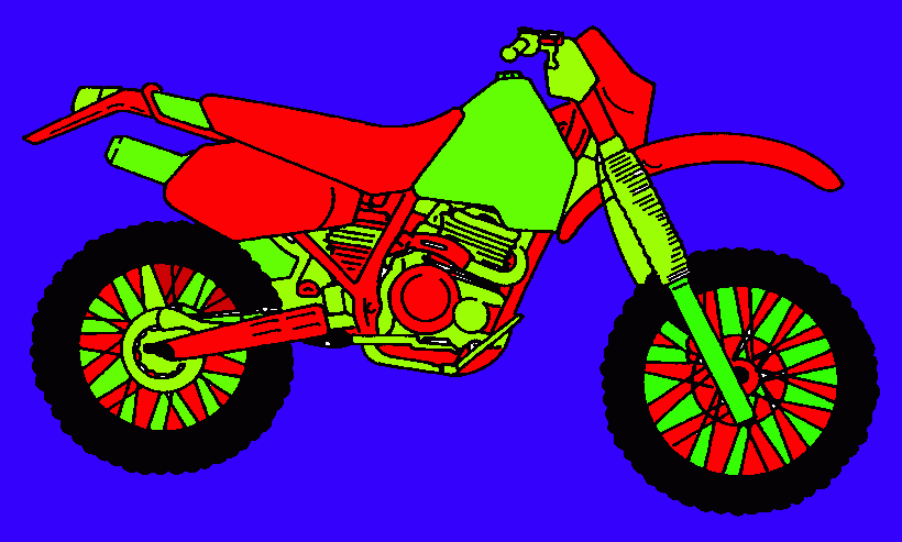 Dirt bike coloring page