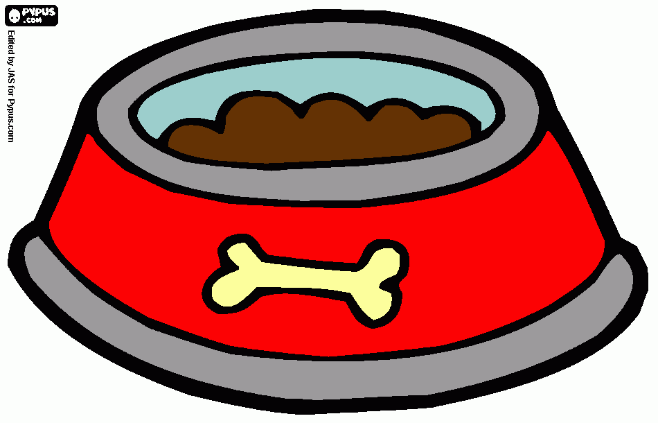 Dog Food Bowl coloring page