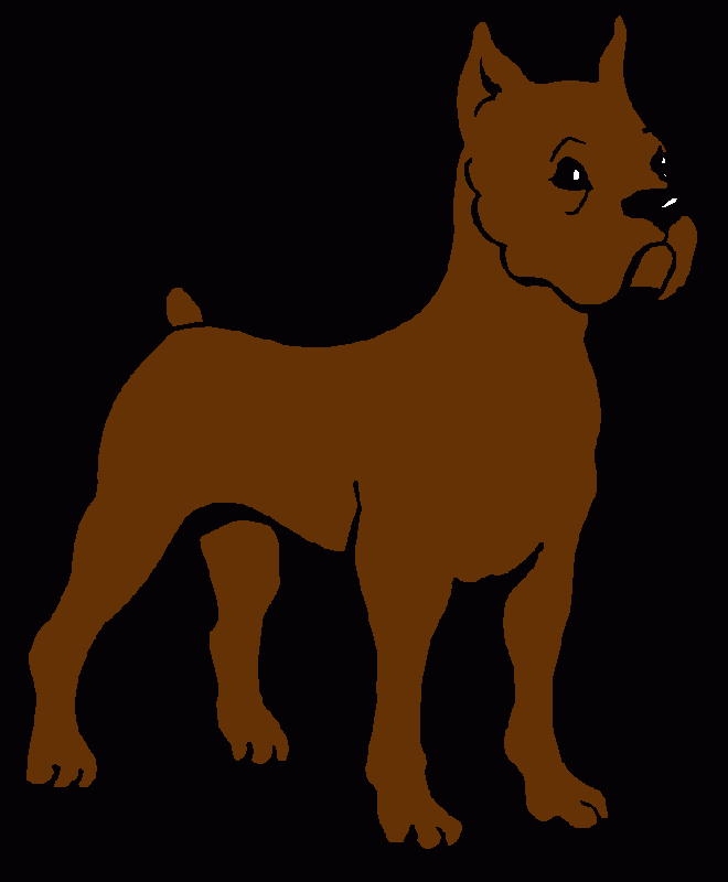 dogs  boxer coloring page
