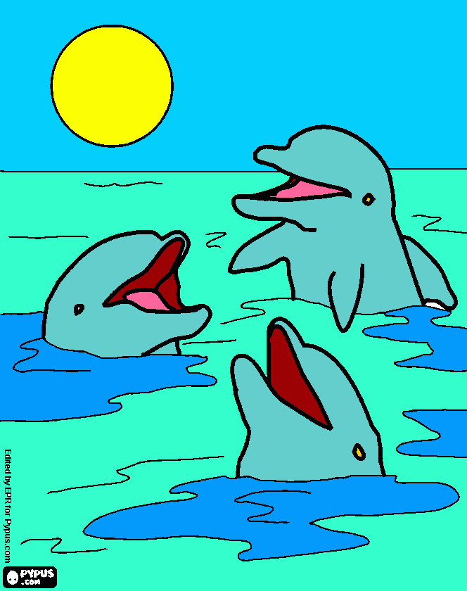 dolphins coloring page
