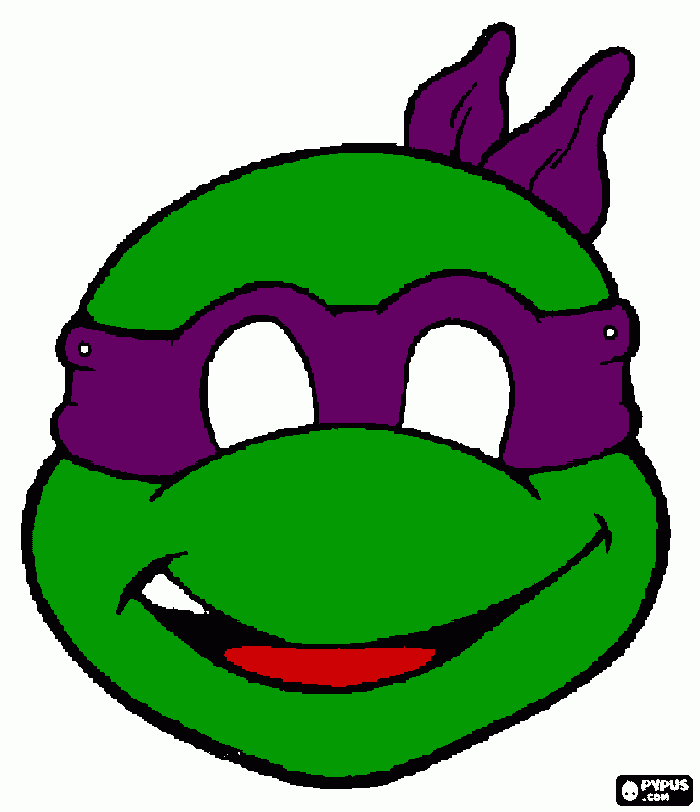 Donni mask coloring page