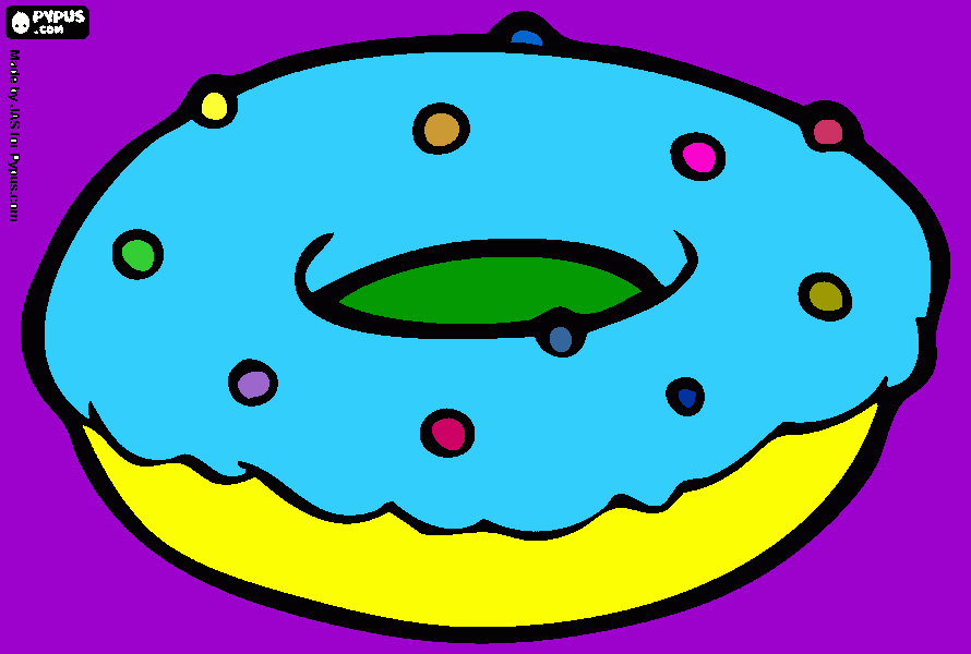 donut coloring page