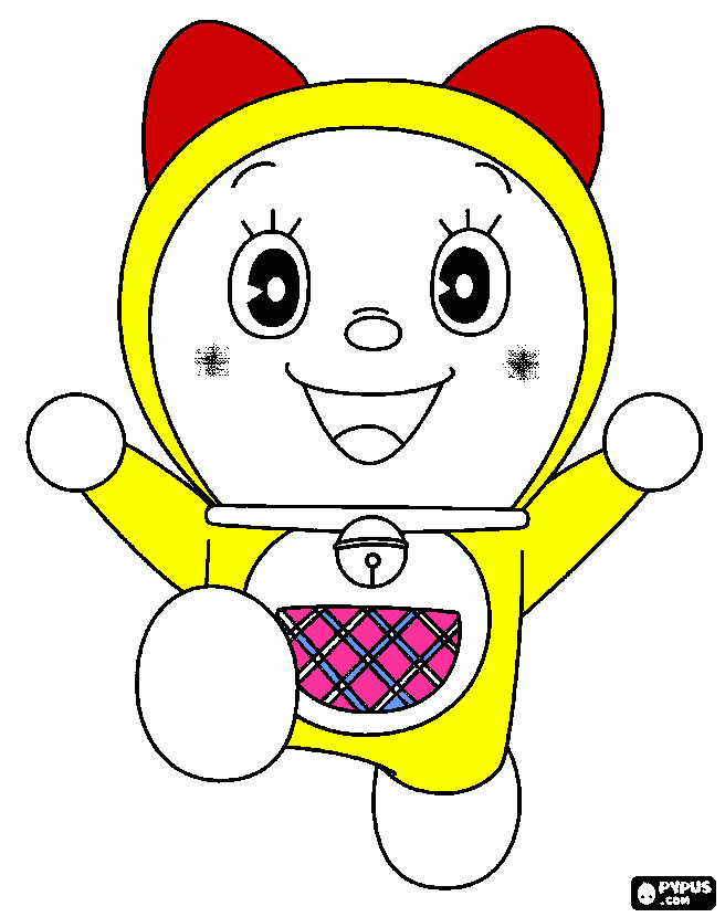doremi (sis of doraemon ) coloring page