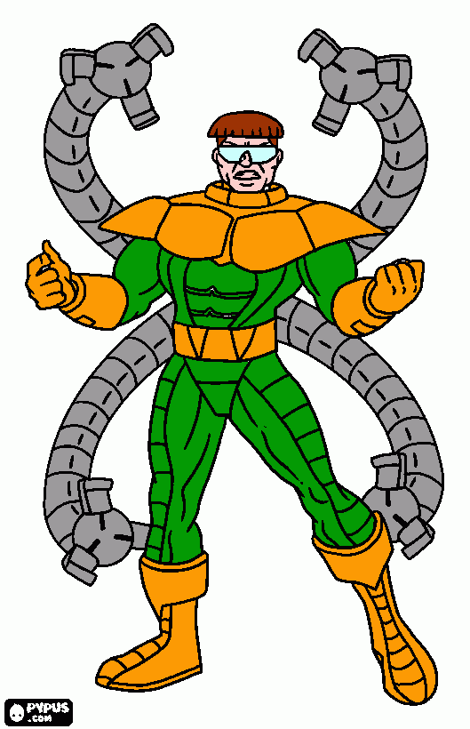 Dr Octopus (Spiderman) coloring page